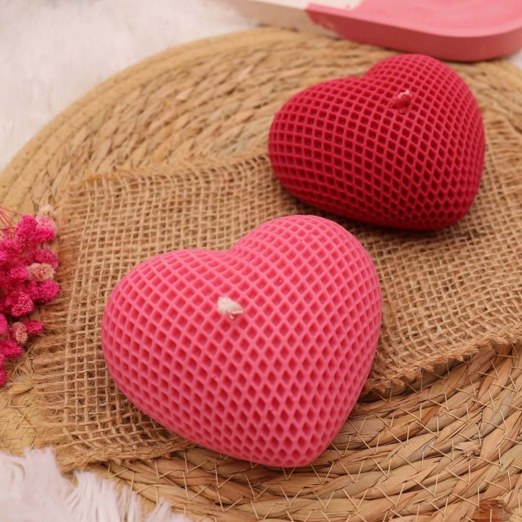 Coeurs en bougies, Saint-Valentin