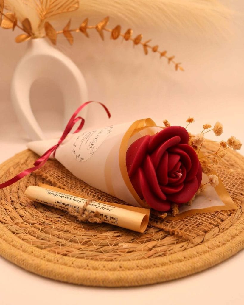 Rose en bougie