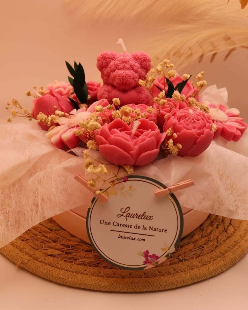 Bouquet de bougies blanc, Saint-Valentin