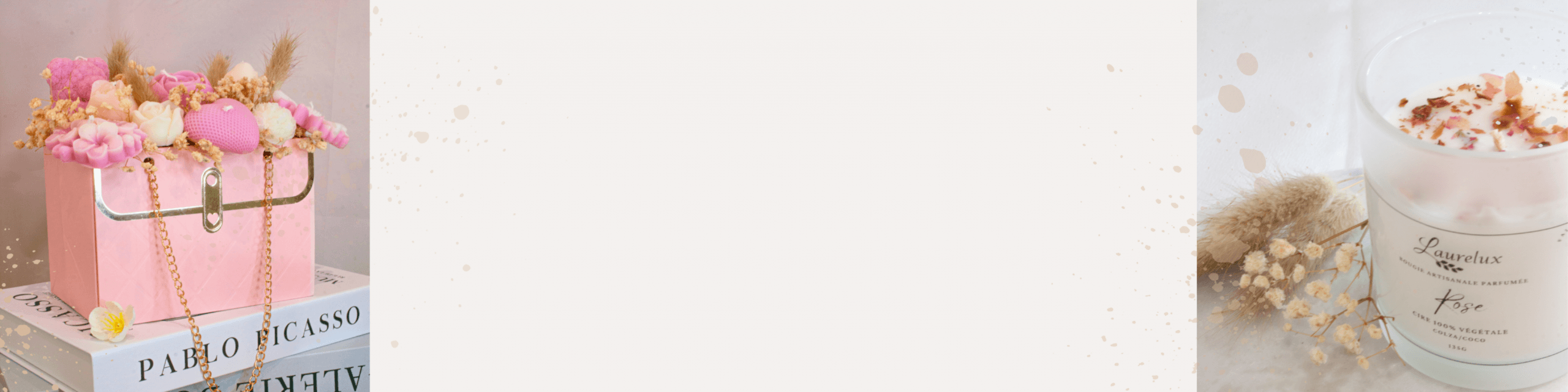 Bougie boule de Noël blanche grand format - Collection de Noël