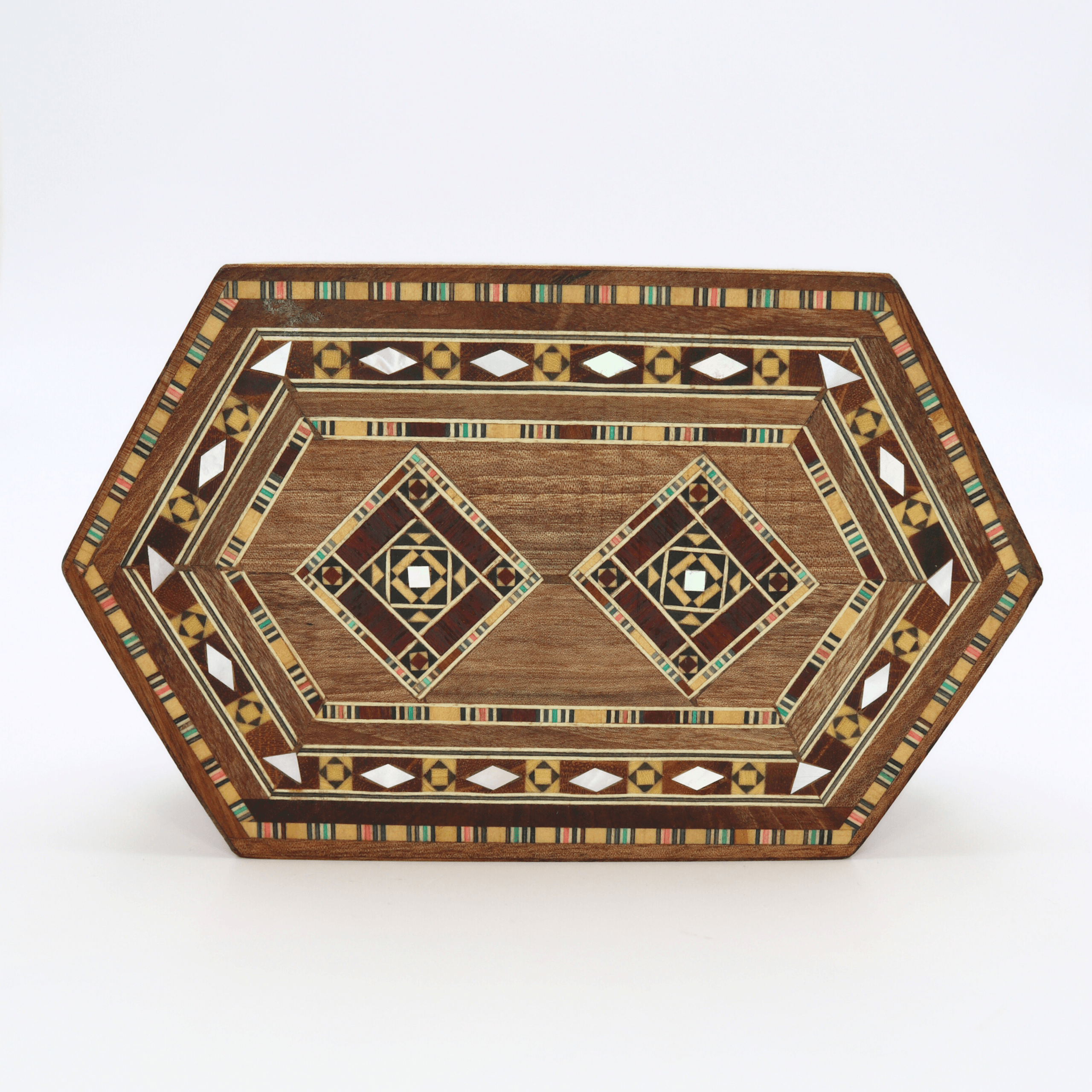 boîte en marqueterie hexagonale 1