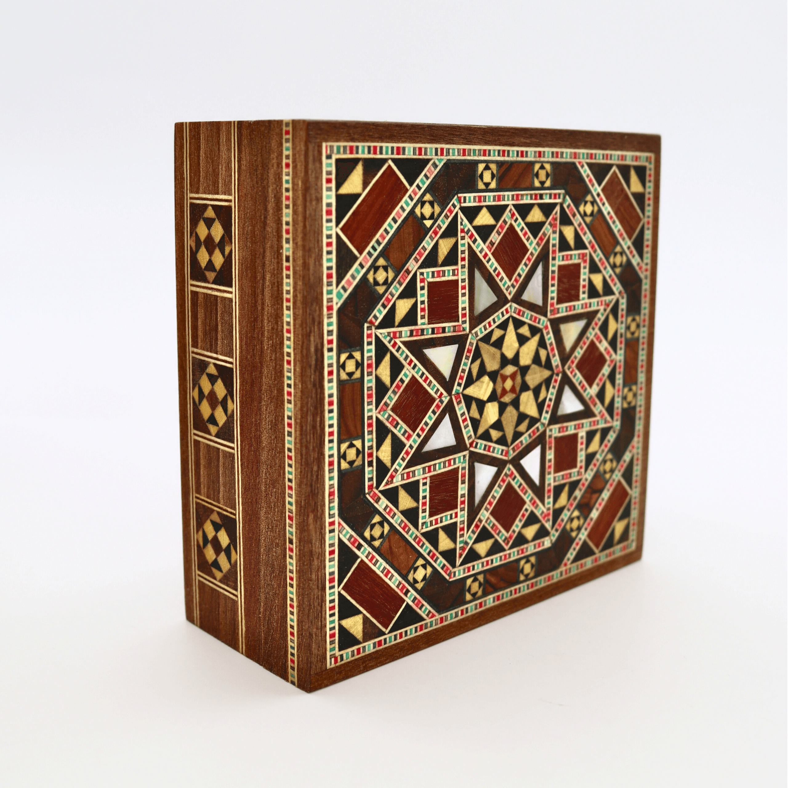 Moyenne boîte en bois carrée 4