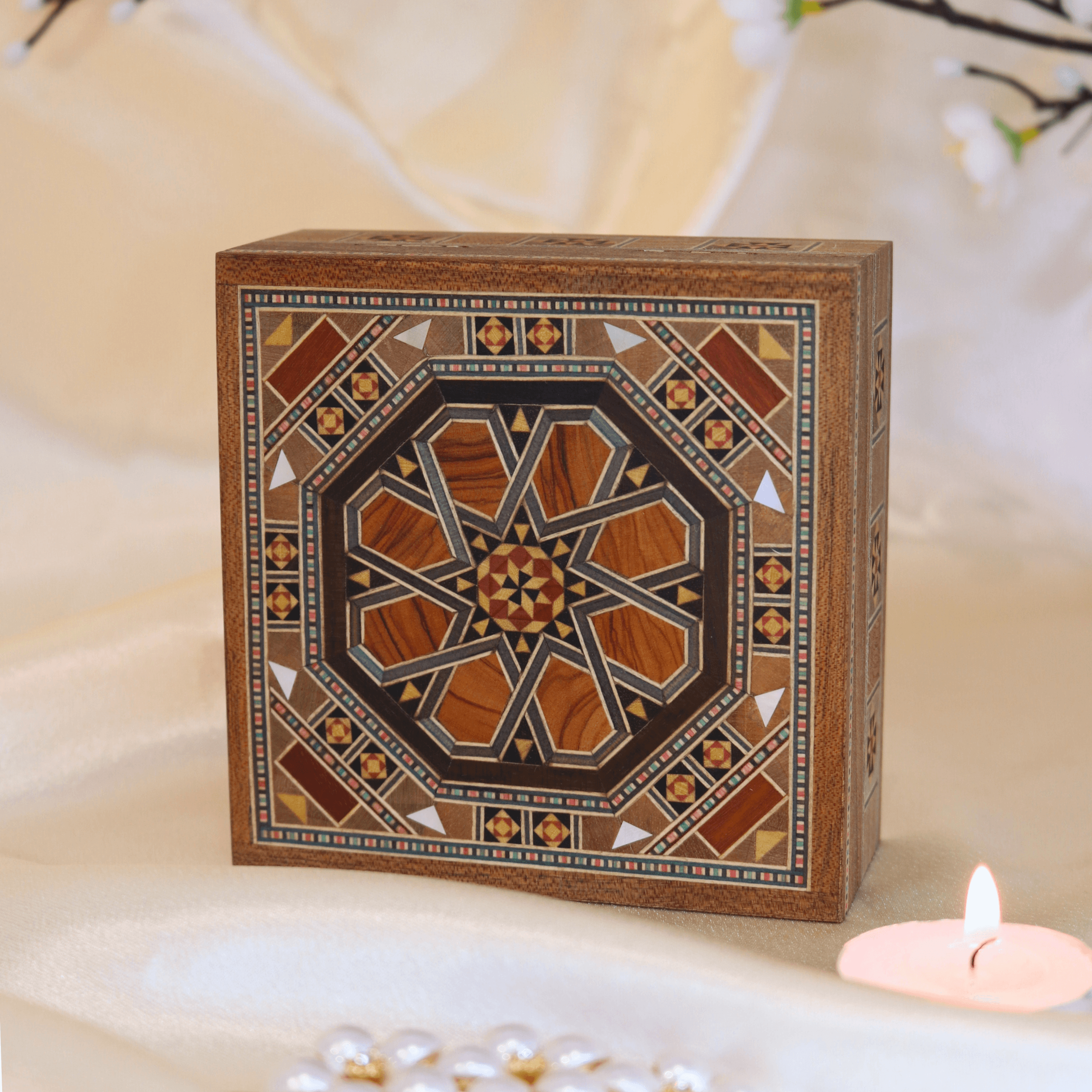 Boîte à mosaïque carrée 6