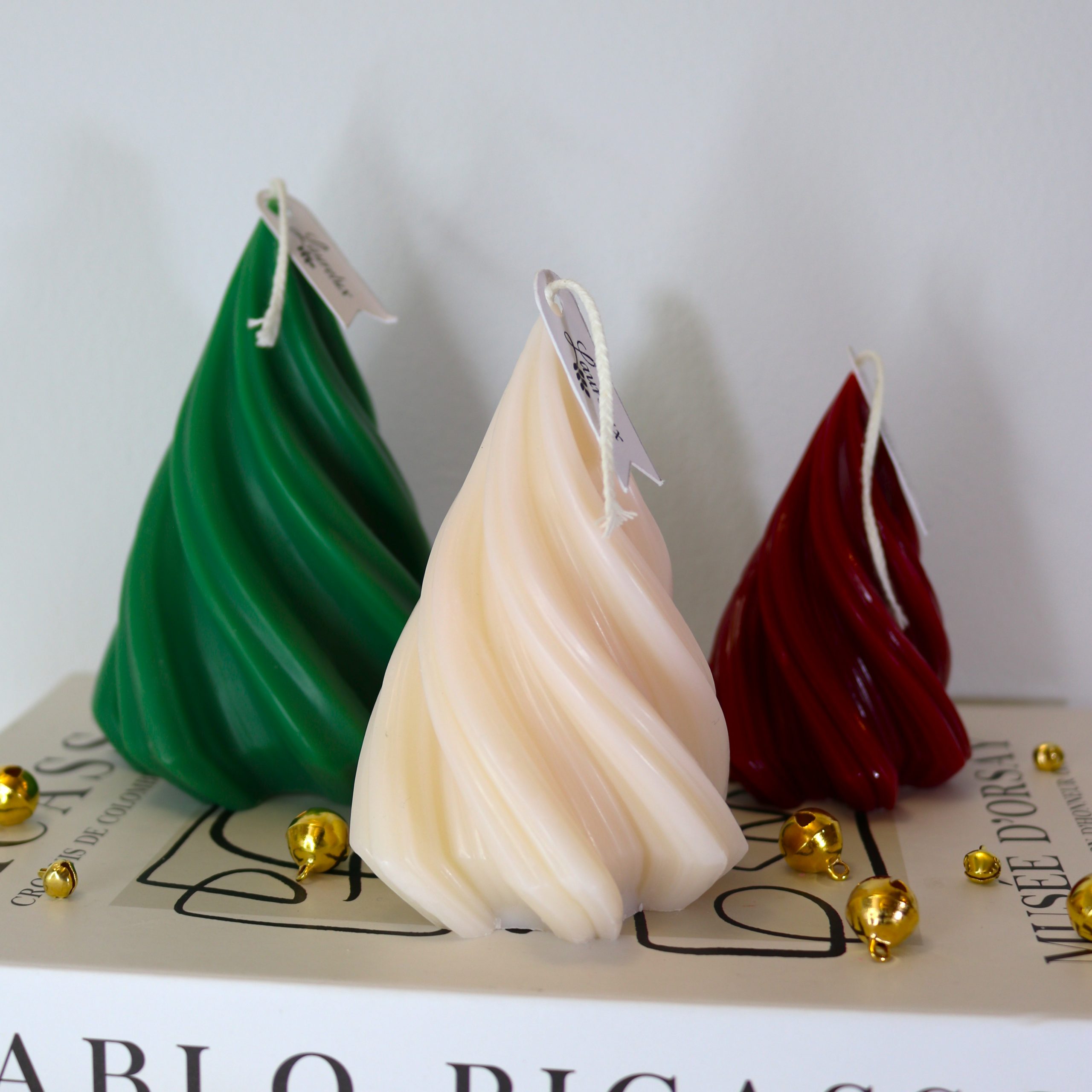 Bougie sapin de Noël en spirale