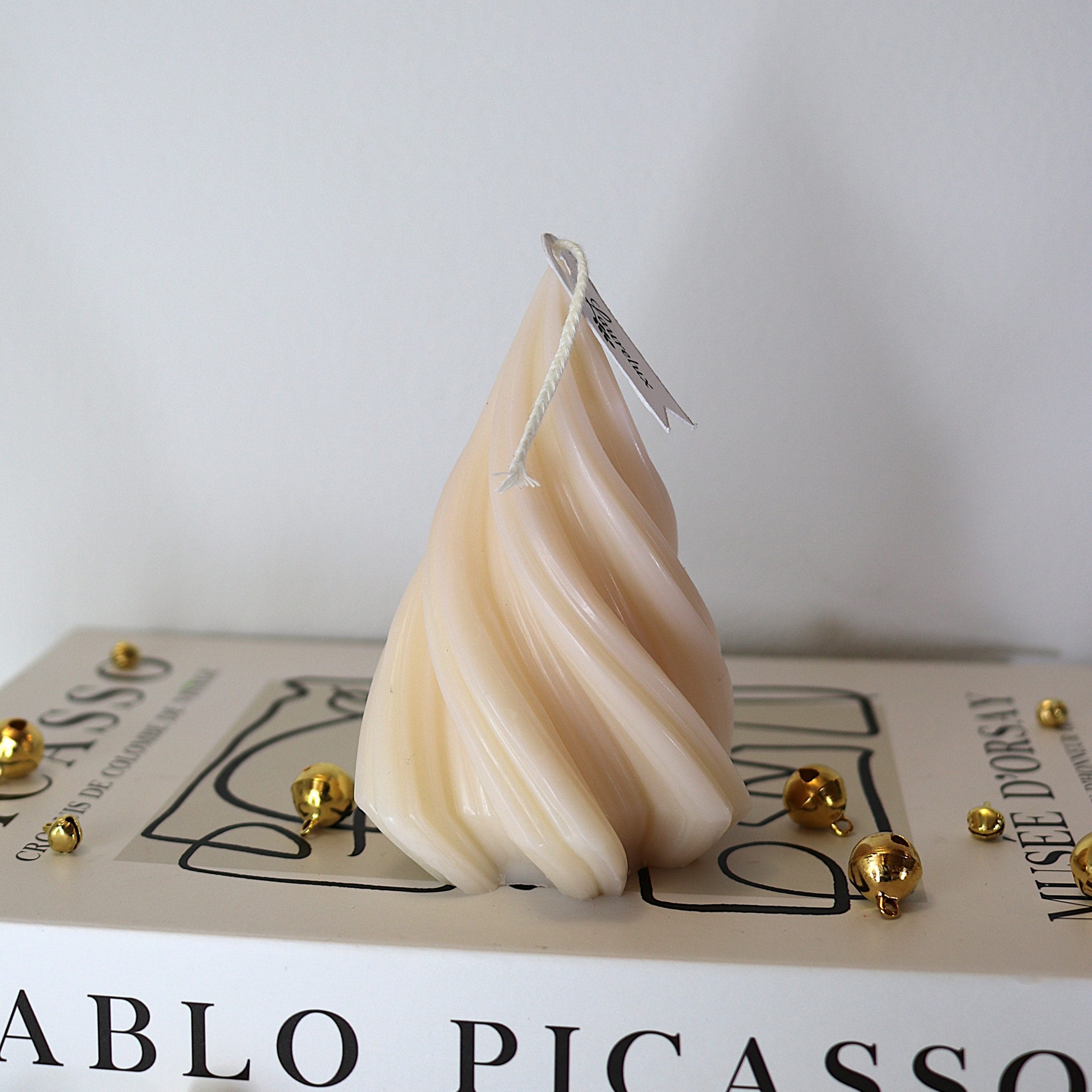 Bougie sapin de Noël en spirale