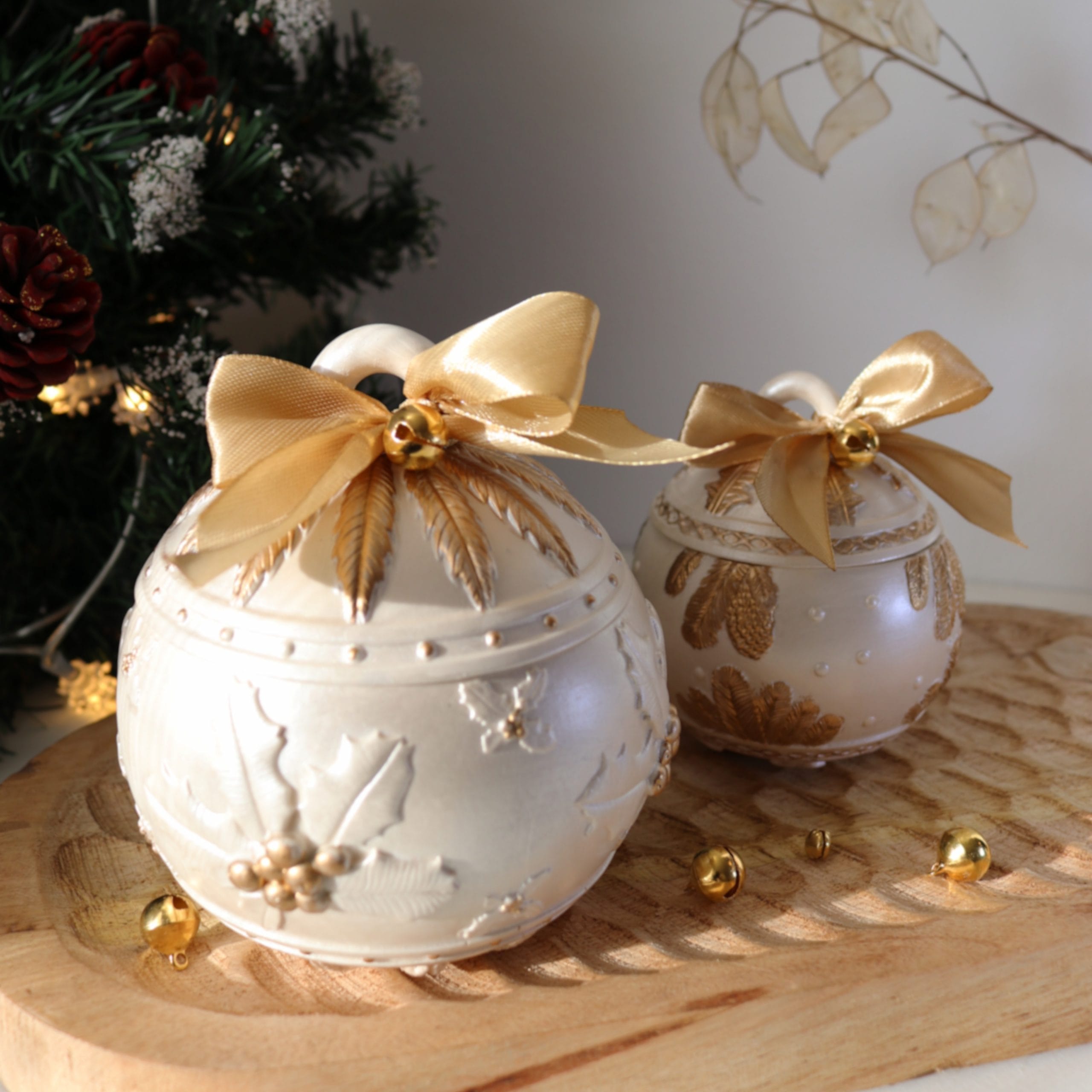 Bougie de Noël blanche grand format