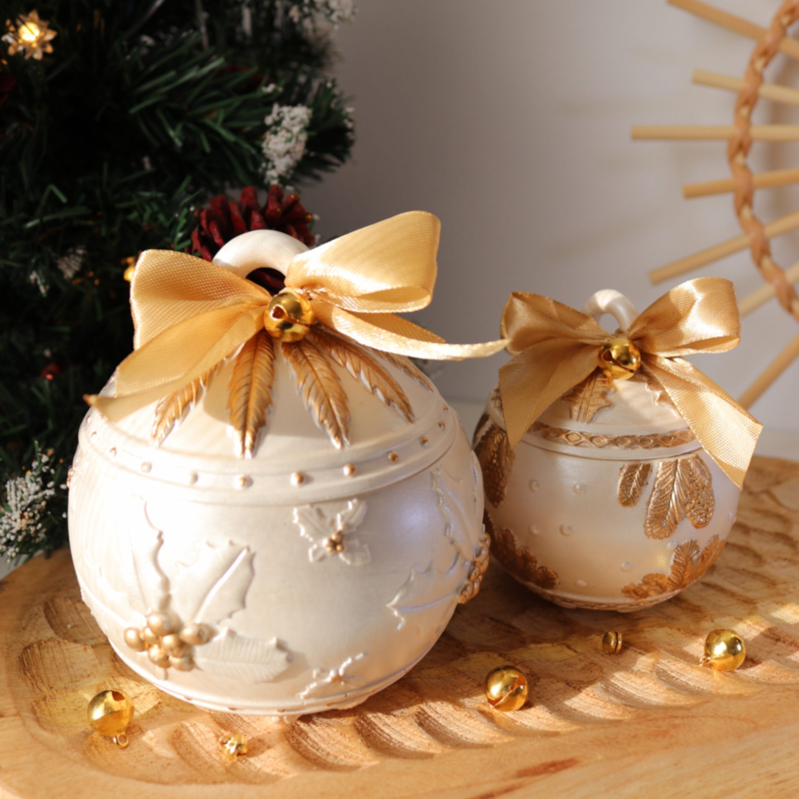 Bougie de Noël blanche grand format