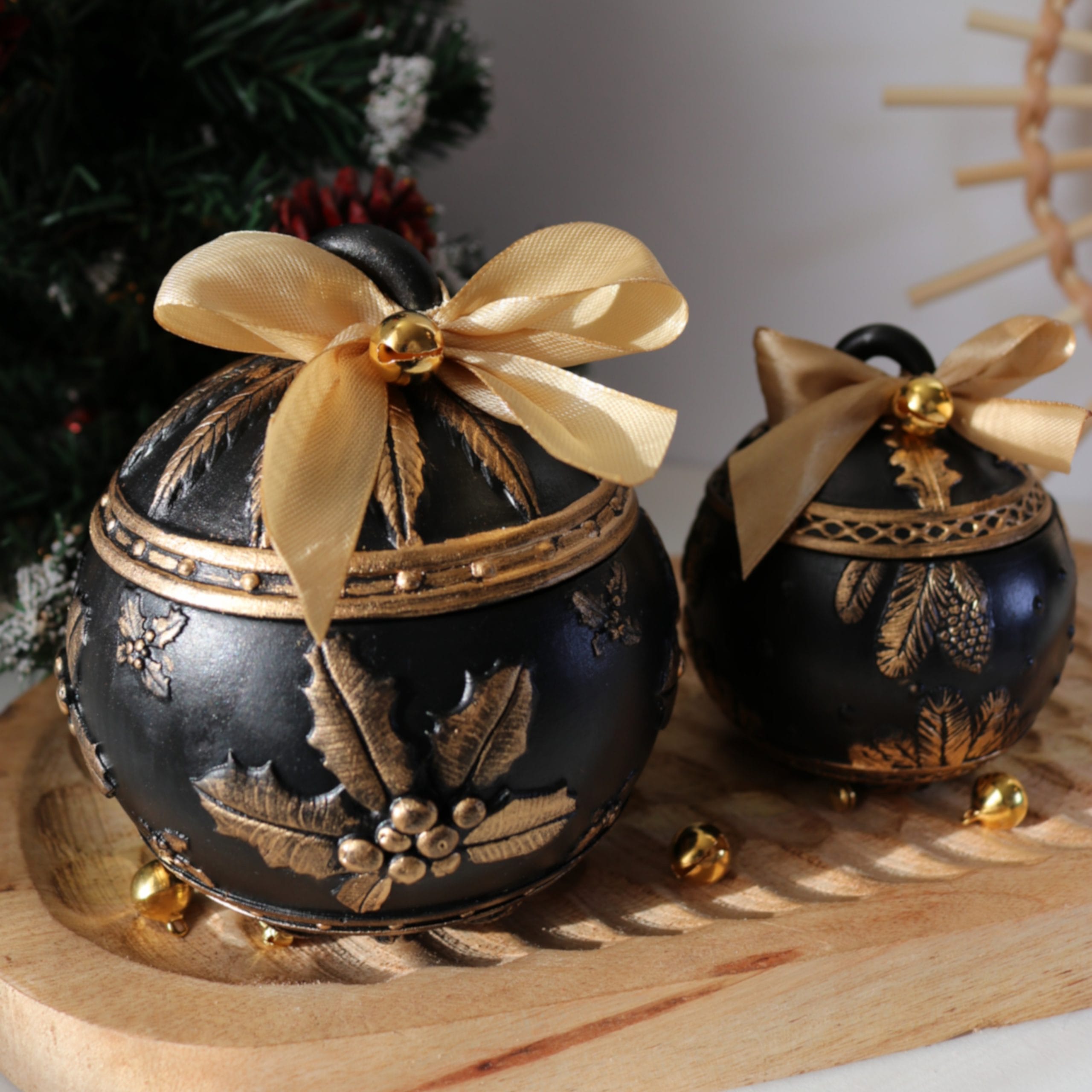 Bougie de Noël noire