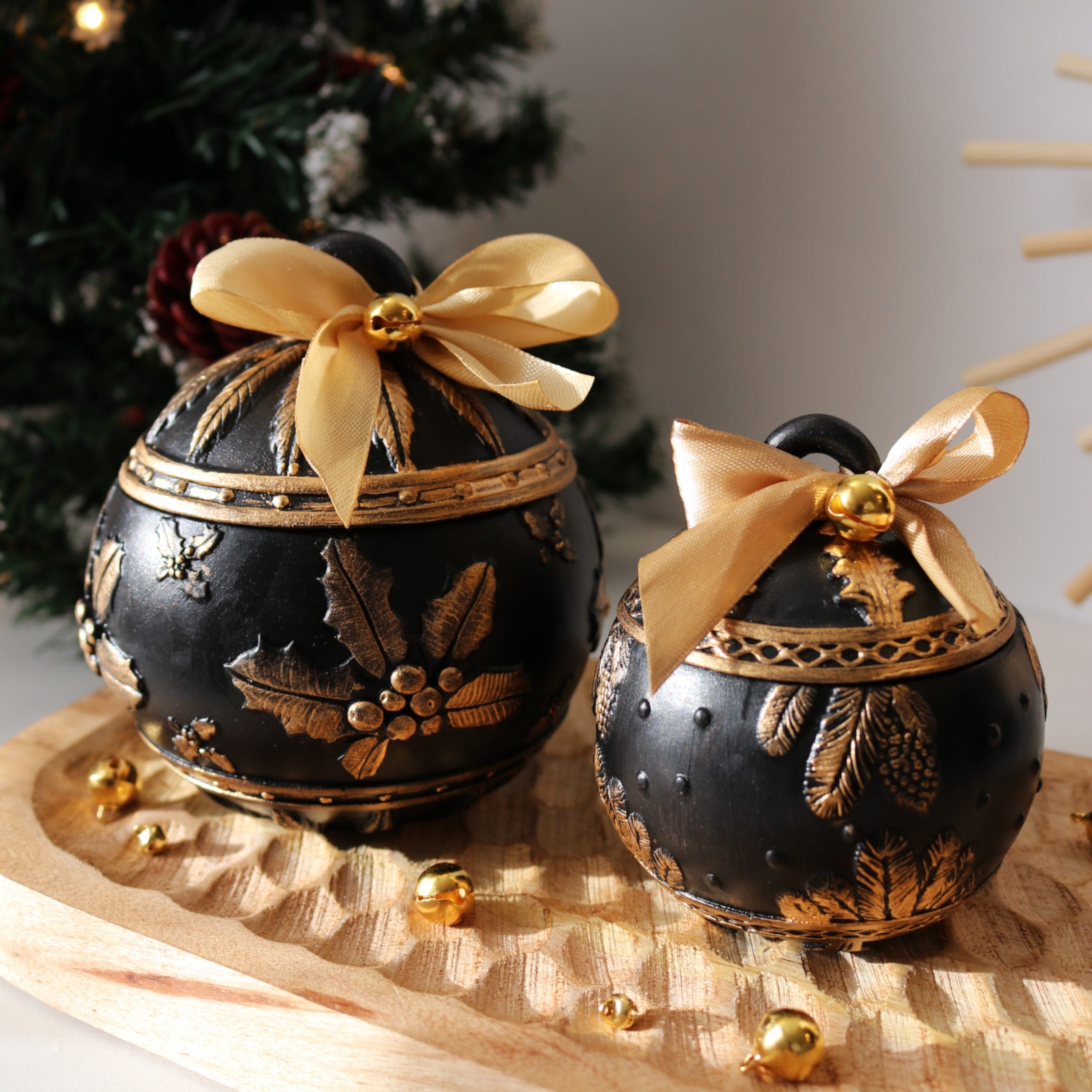 Bougie de Noël noire